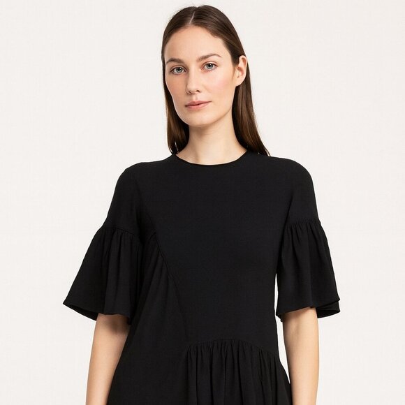 Stella McCartney Black Ruffle Hem Peplum Tunic  Top Size 40 - Picture 10 of 10